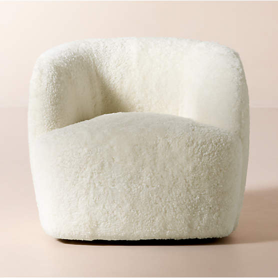 Gwyneth Shearling Swivel Chair by goop