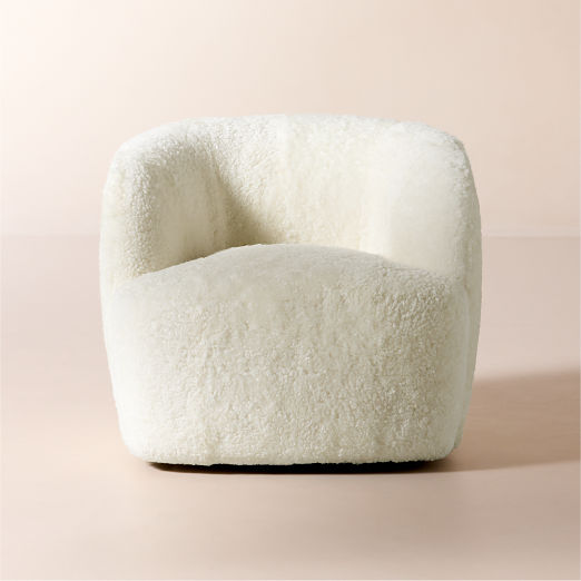 Gwyneth Shearling Swivel Chair by goop