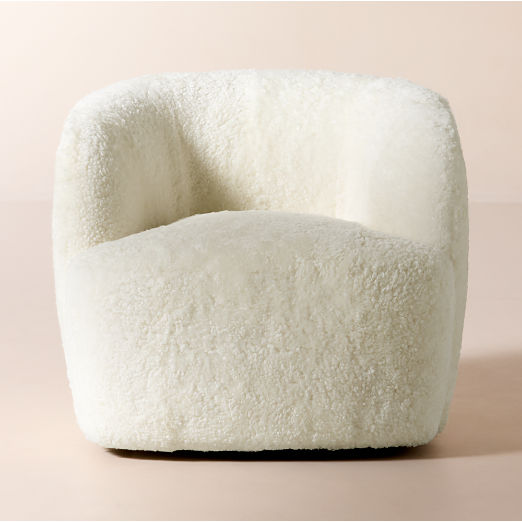 Gwyneth Shearling Swivel Chair by goop