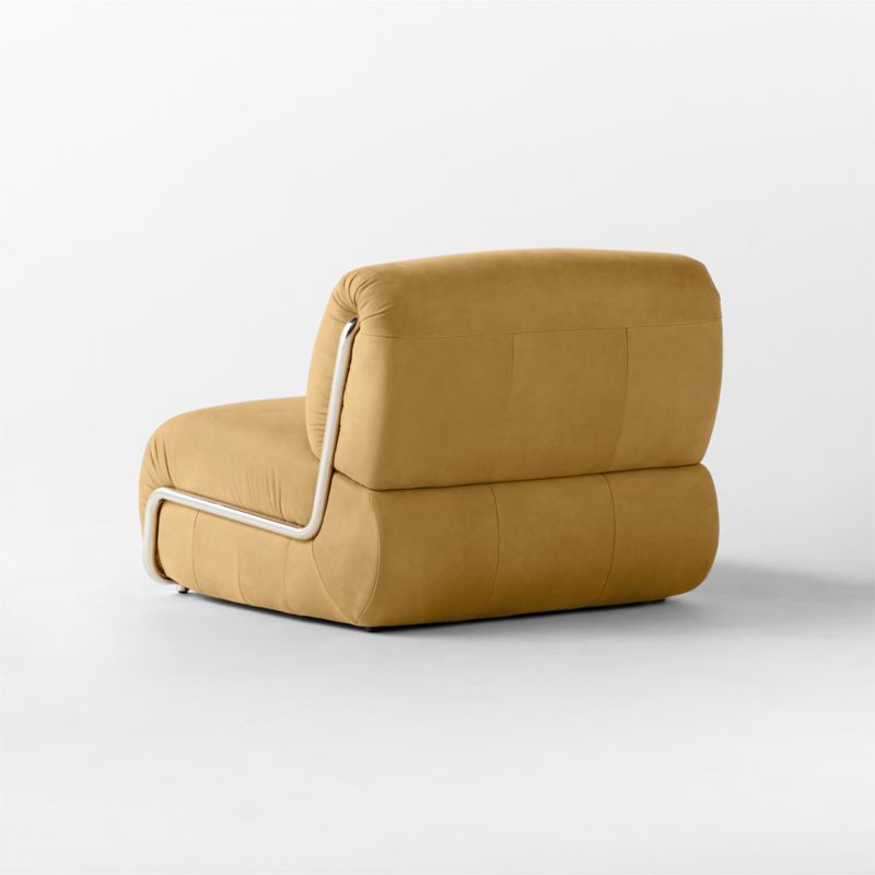 Hada Armless Beige Leather Lounge Chair - image 7 of 9