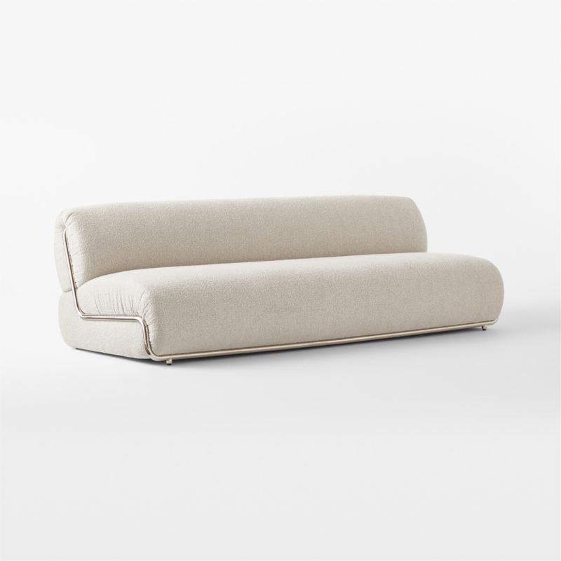 Hada 96" Ivory Boucle Sofa - image 3 of 7