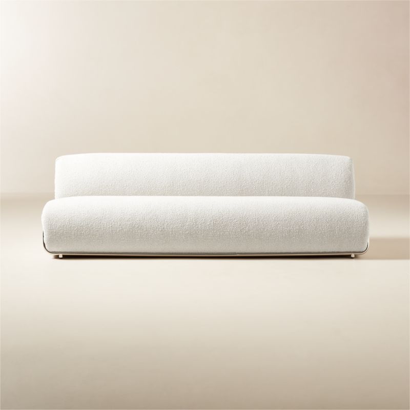 Hada 96" Ivory Boucle Sofa - image 0 of 7