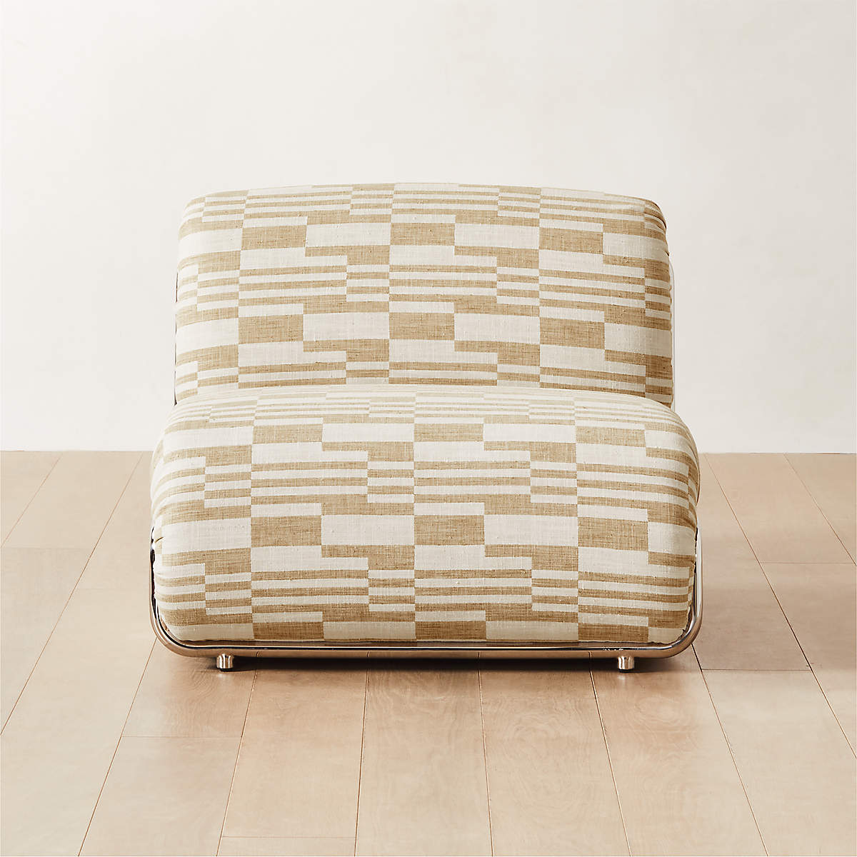 Hada Modern Armless Geometric Patterned Lounge Chair CB2
