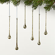 Hailee Mercury Glass Drop Christmas Tree Ornaments Set of 6
