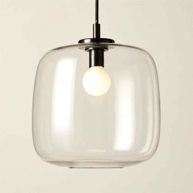 Viewing product image Halen Blackened Brass Pendant Light with Clear Glass Shade - image 1 of 4