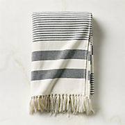 Hali Organic Cotton Black and White Bath Towel
