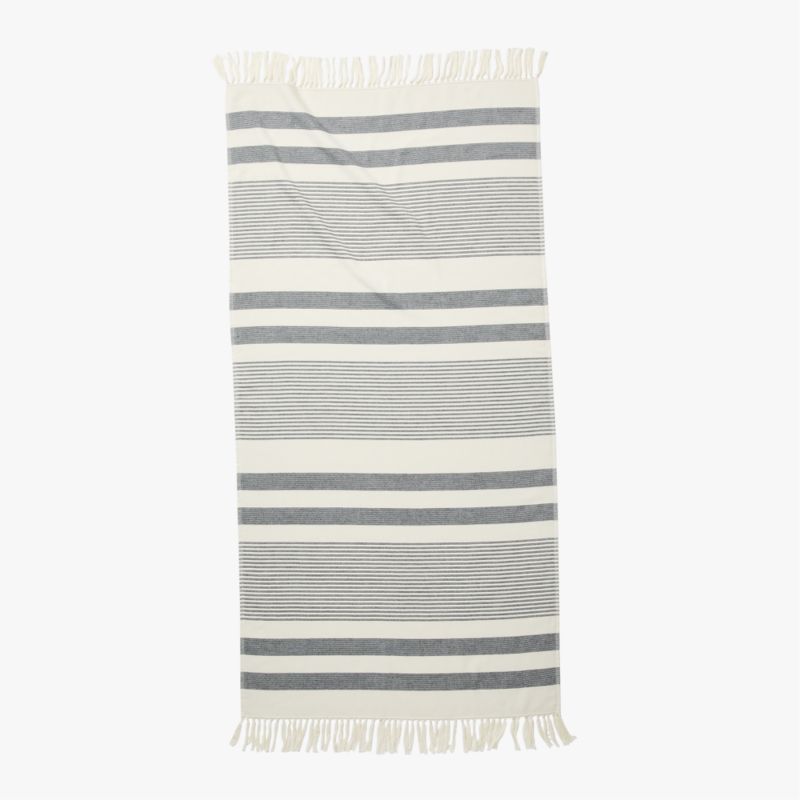 Hali Organic Cotton Black and White Bath Towel - image 2 of 5