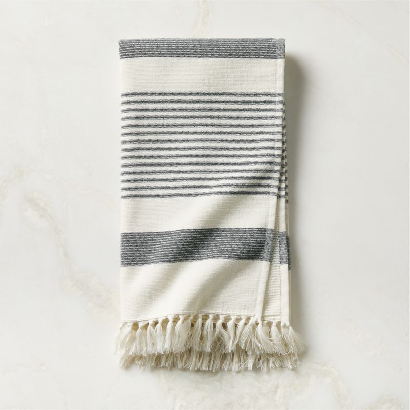 View Hali Organic Cotton Black and White Hand Towel details