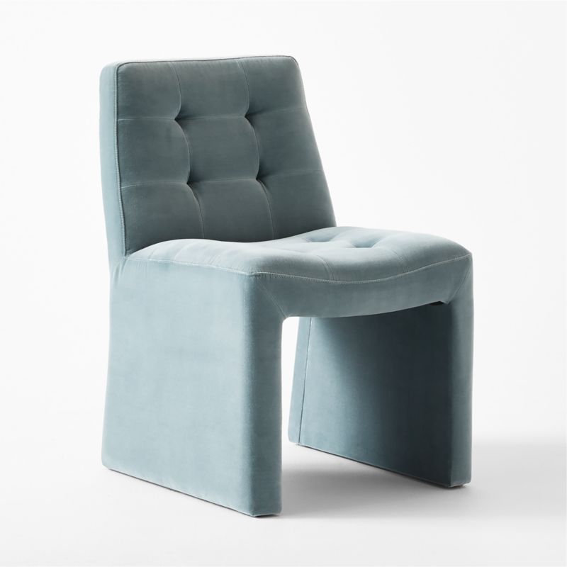 Hank Tufted Light Blue Velvet Dining Chair - image 5 of 9