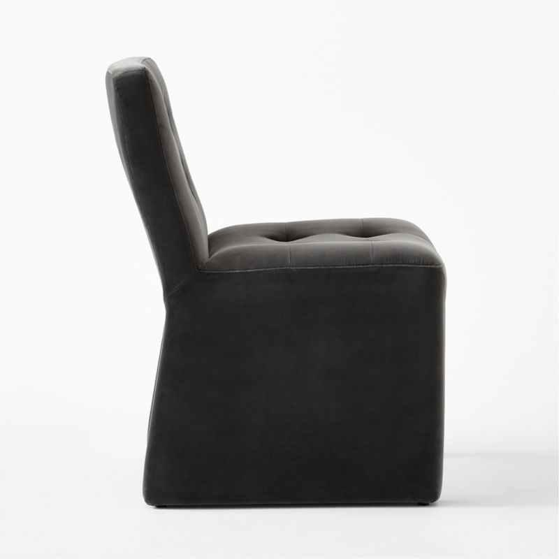 Hank Tufted Charcoal Grey Velvet Dining Chair - image 7 of 10