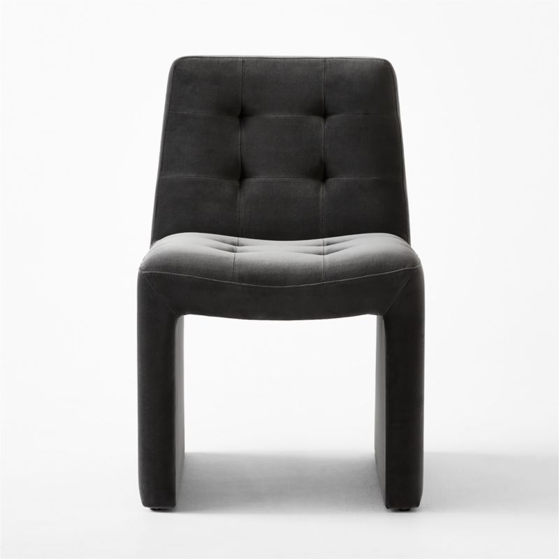 Hank Tufted Charcoal Grey Velvet Dining Chair - image 5 of 10