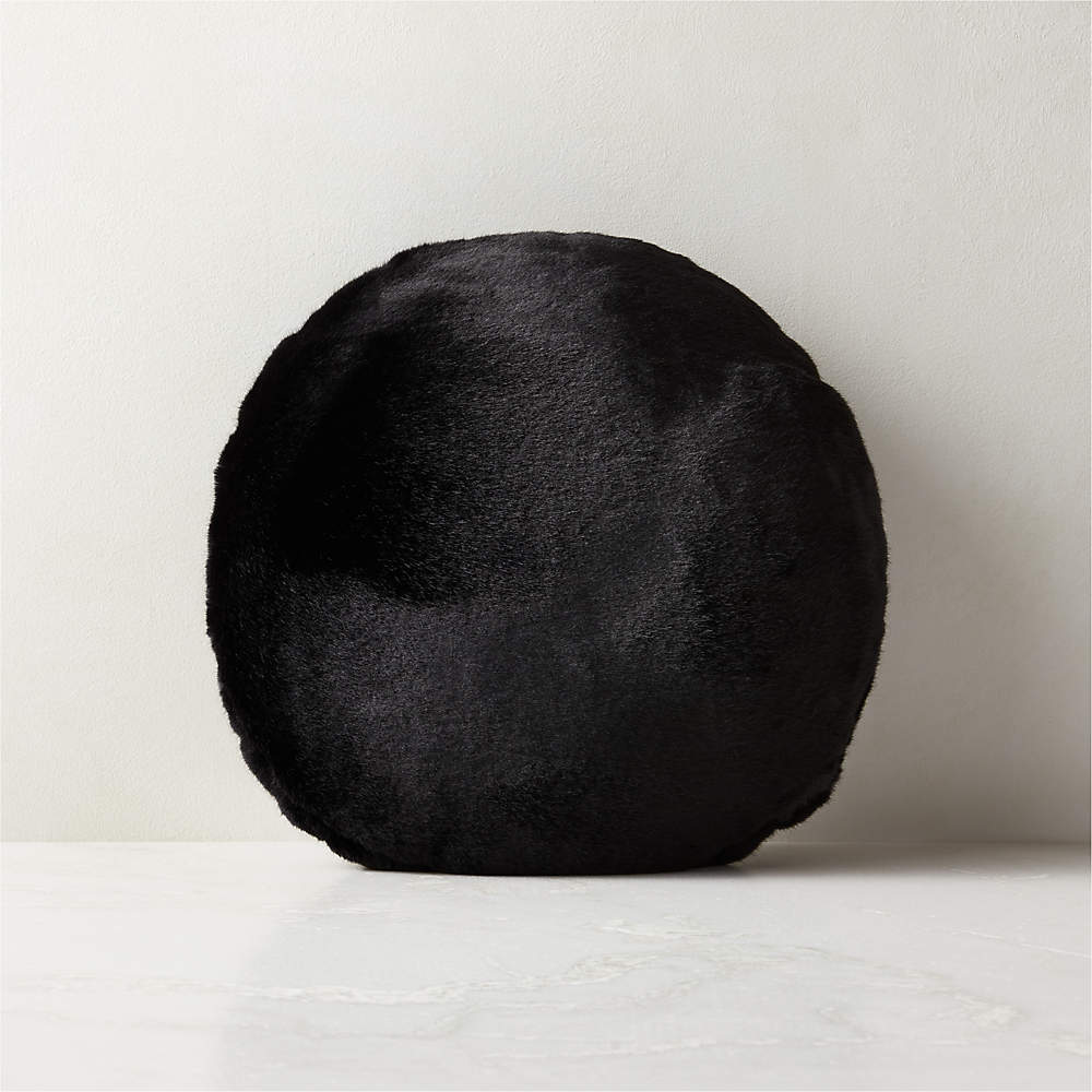 Black sales round pillow