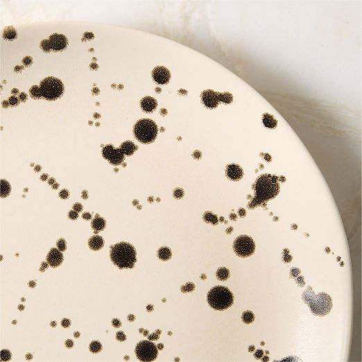 Harper Black and White Splatter Dinner Plates Set of 6