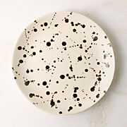 Harper Black and White Splatter Dinner Plates Set of 6