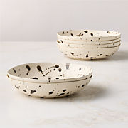 Harper Black and White Splatter Pasta Bowls Set of 6