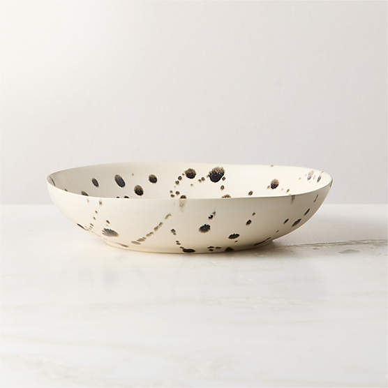 Harper Black and White Splatter Pasta Bowl