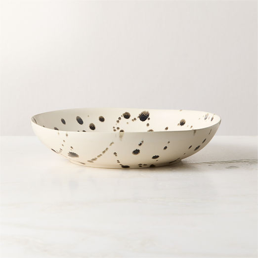 Harper Black and White Splatter Pasta Bowl