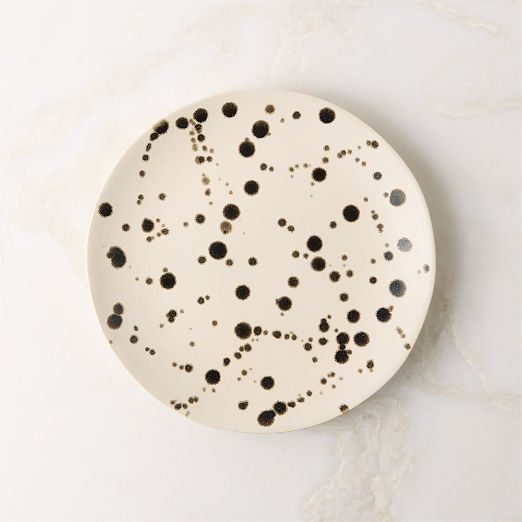 Harper Black and White Splatter Salad Plate