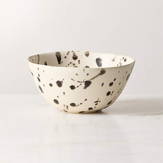 Harper Black and White Splatter Soup Bowl