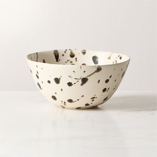 Harper Black and White Splatter Soup Bowl