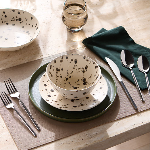 Harper Black and White Splatter Soup Bowl
