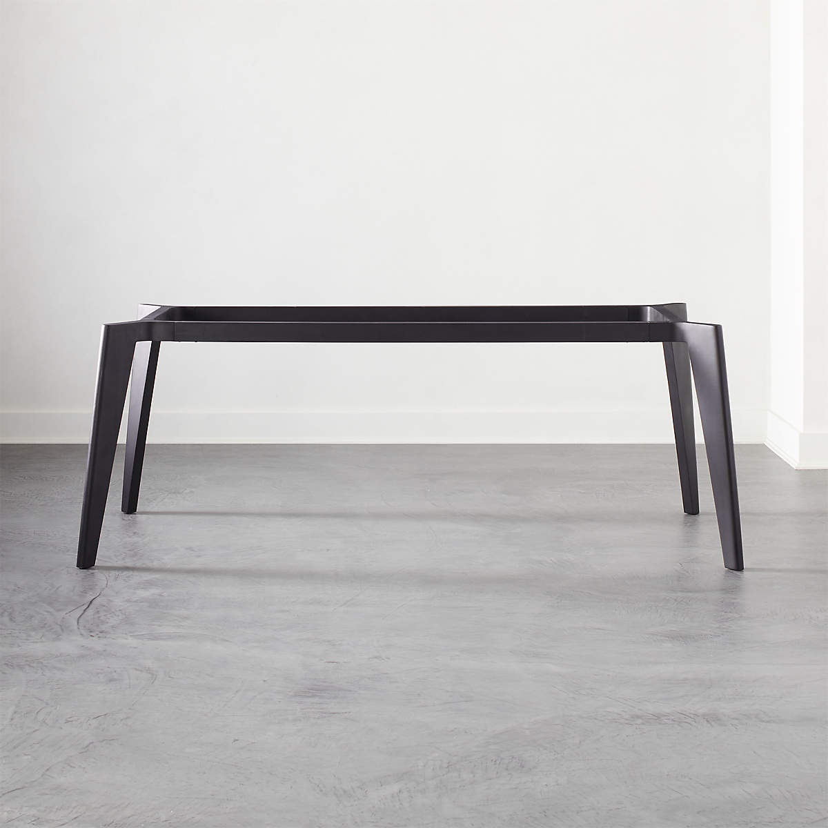 Harper Black Dining Table Base + Reviews CB2 Canada