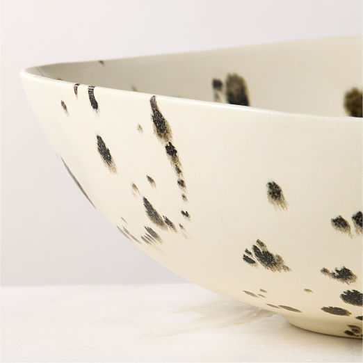 Harper Black and White Splatter Serving Bowl
