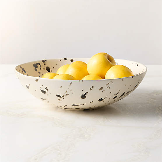 Harper Black and White Splatter Serving Bowl