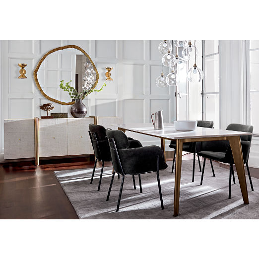 Azalea Mink Grey Velvet Dining Chair