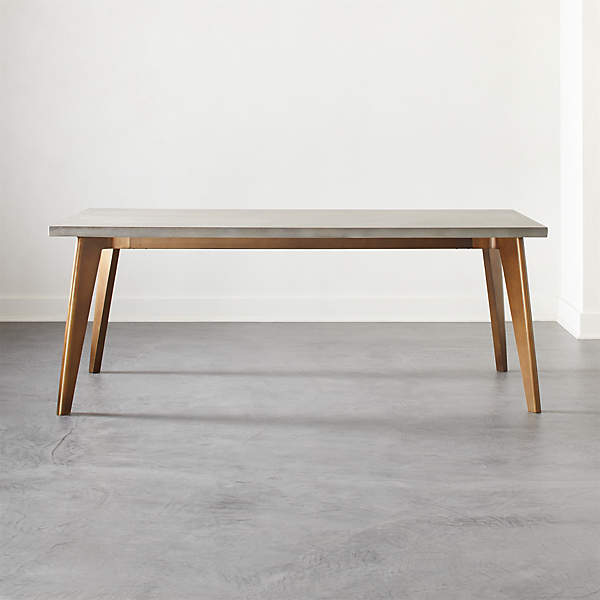 Harper Brass Dining Table With Concrete, Cb2 Round Concrete Coffee Table