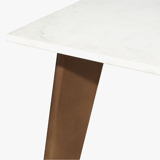 Harper Brass Dining Table with Marble Top