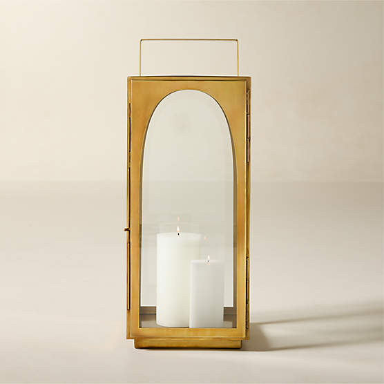 Hastings Aged Brass Outdoor Lantern 26.5"