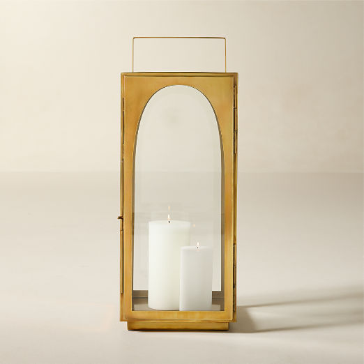 Hastings Aged Brass Outdoor Lantern 26.5"