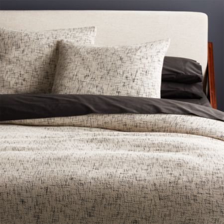 Hatchmark Natural Full Queen Duvet Cover Reviews Cb2