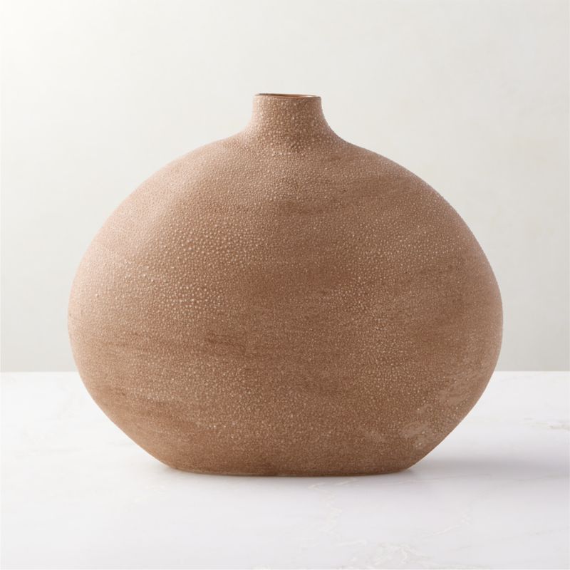 Haute Tan Ceramic Vase Short - image 2 of 8