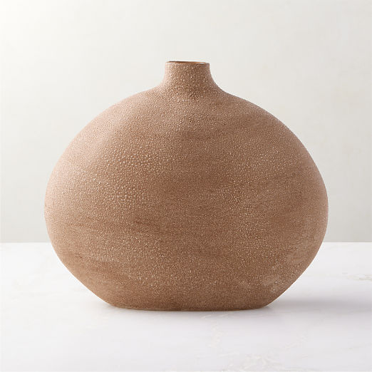 Haute Tan Ceramic Vase Short