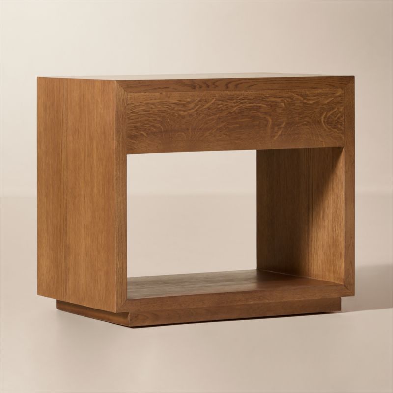 Hawk 26" Carved White Oak Open Nightstand - image 5 of 7