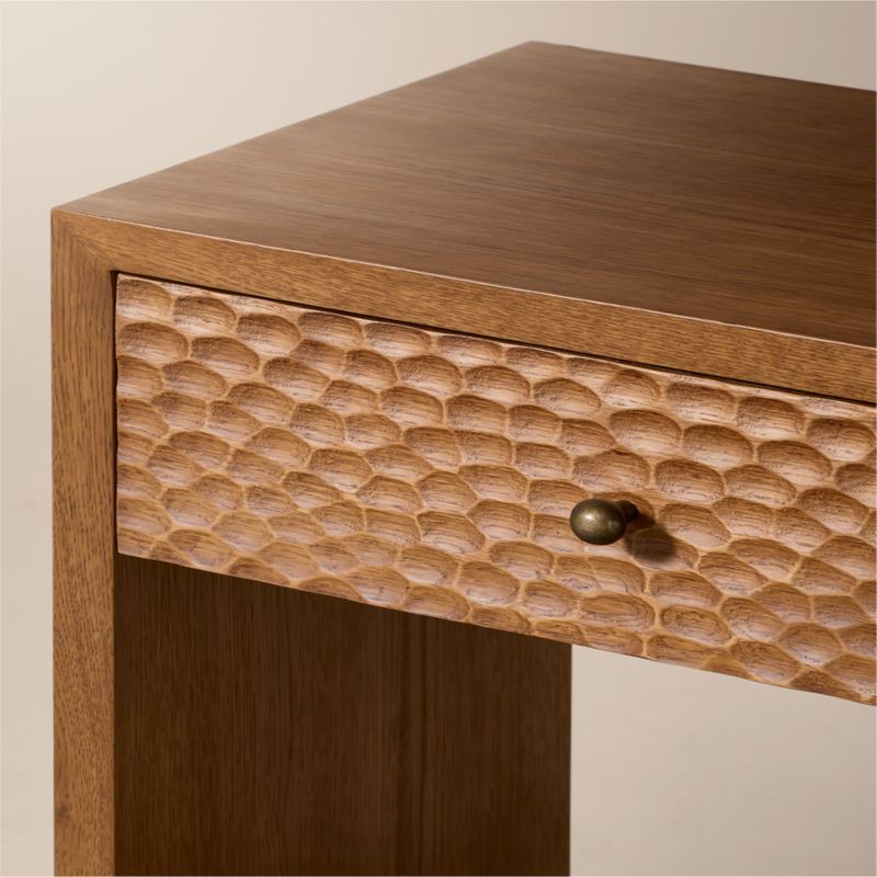 Hawk 26" Carved White Oak Open Nightstand - image 6 of 7
