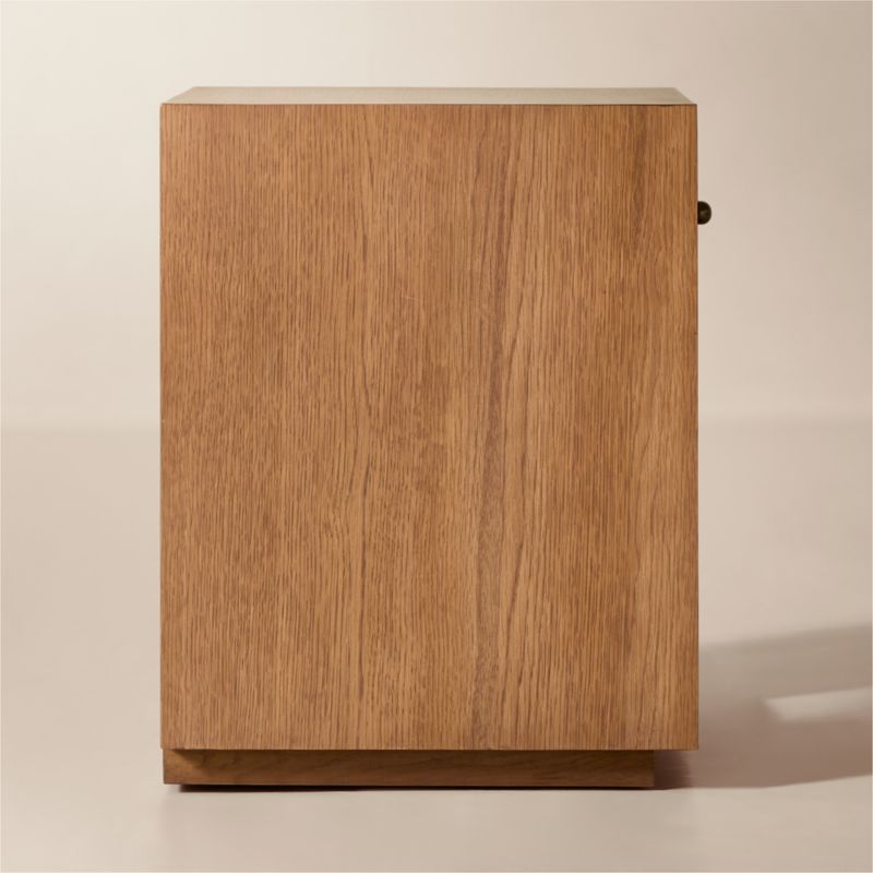 Hawk 26" Carved White Oak Open Nightstand - image 4 of 7