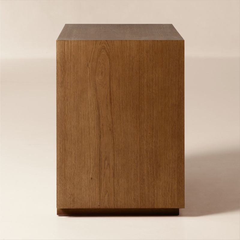 Hawk 32" Carved White Oak 2-Drawer Nightstand - image 4 of 7