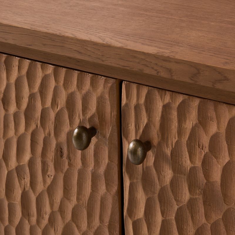 Hawk 32" Carved White Oak Entryway Cabinet - image 6 of 8