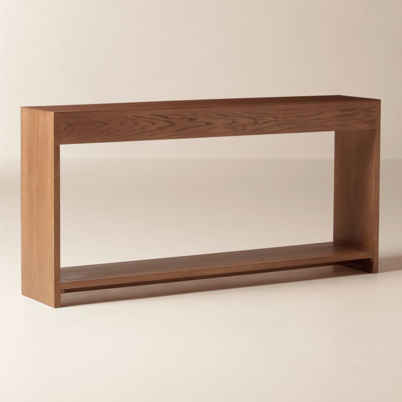 Hawk 69" Carved White Oak Console Table - image 5 of 8