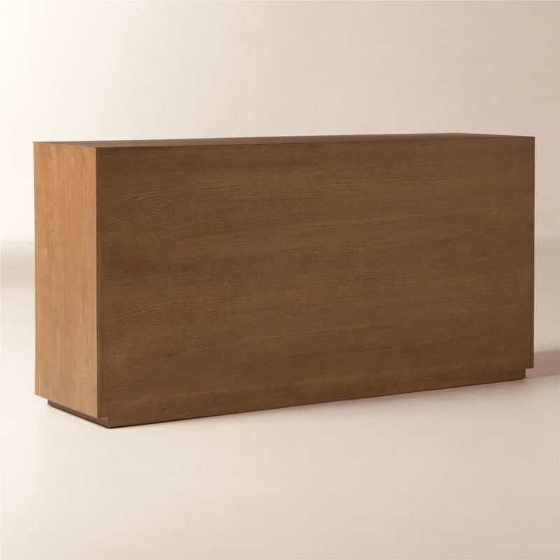 Hawk 70" Carved White Oak 6-Drawer Dresser - image 4 of 7