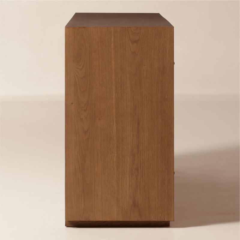 Hawk 70" Carved White Oak 6-Drawer Dresser - image 3 of 7
