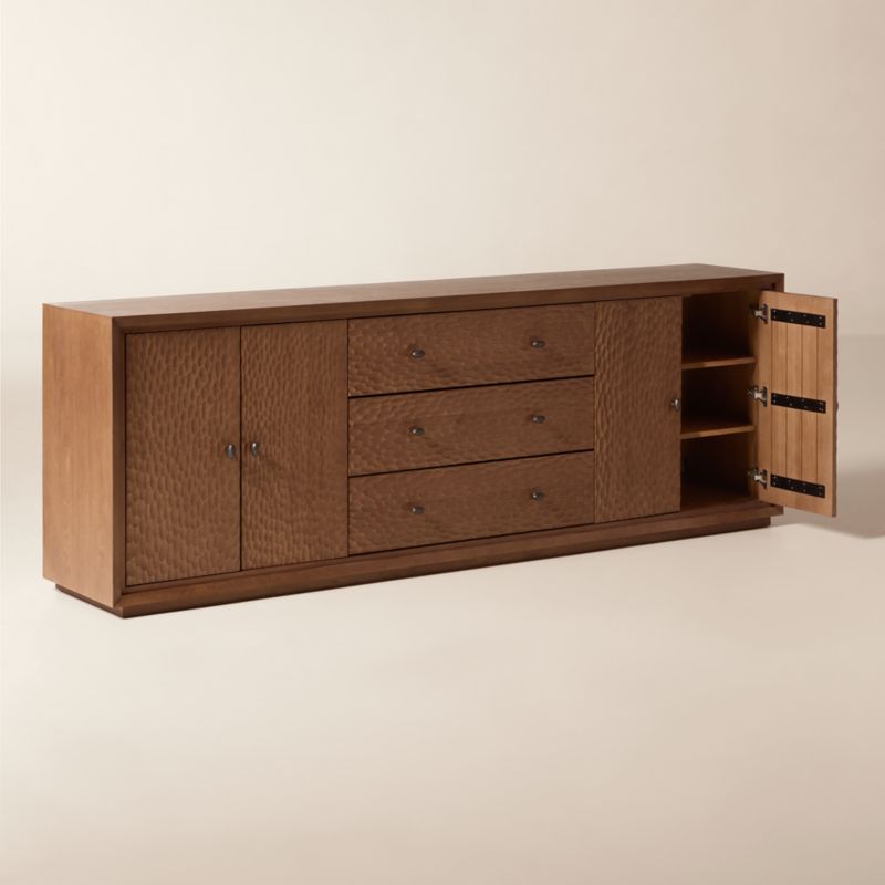 Hawk 96" Carved White Oak Credenza - image 3 of 7