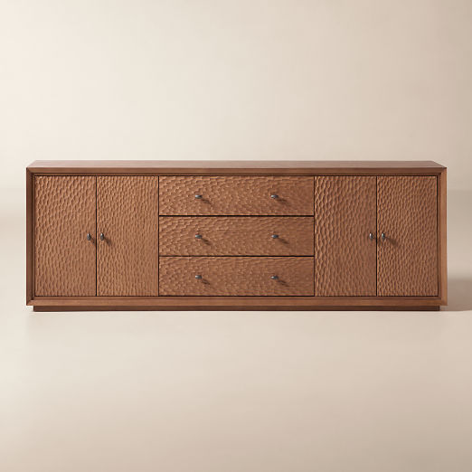 Hawk 96" Carved White Oak Credenza