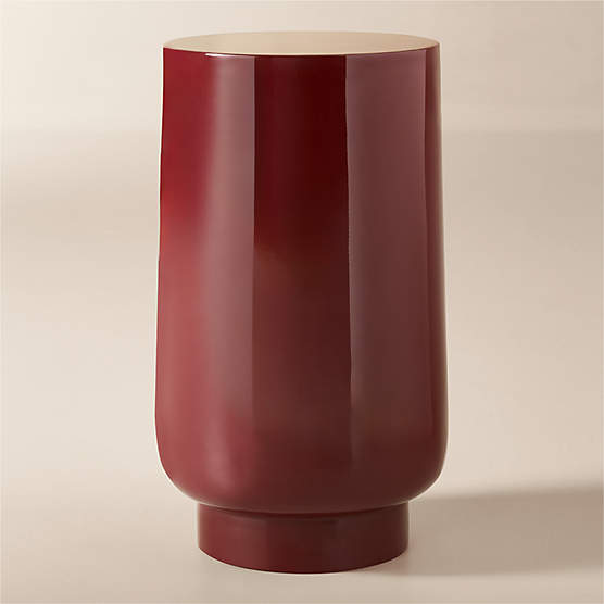 Hawk Dark Red Enamel Drink Table