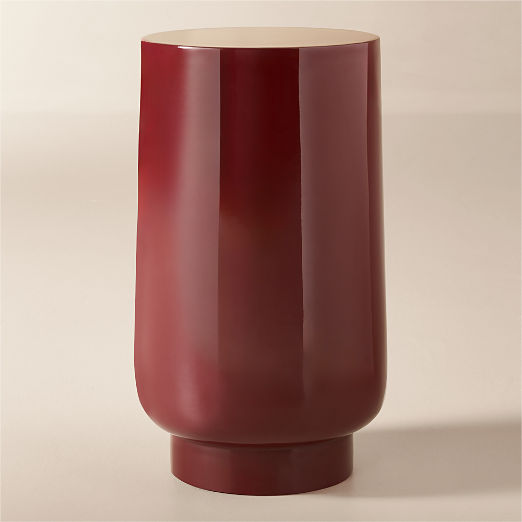 Hawk Dark Red Enamel Drink Table