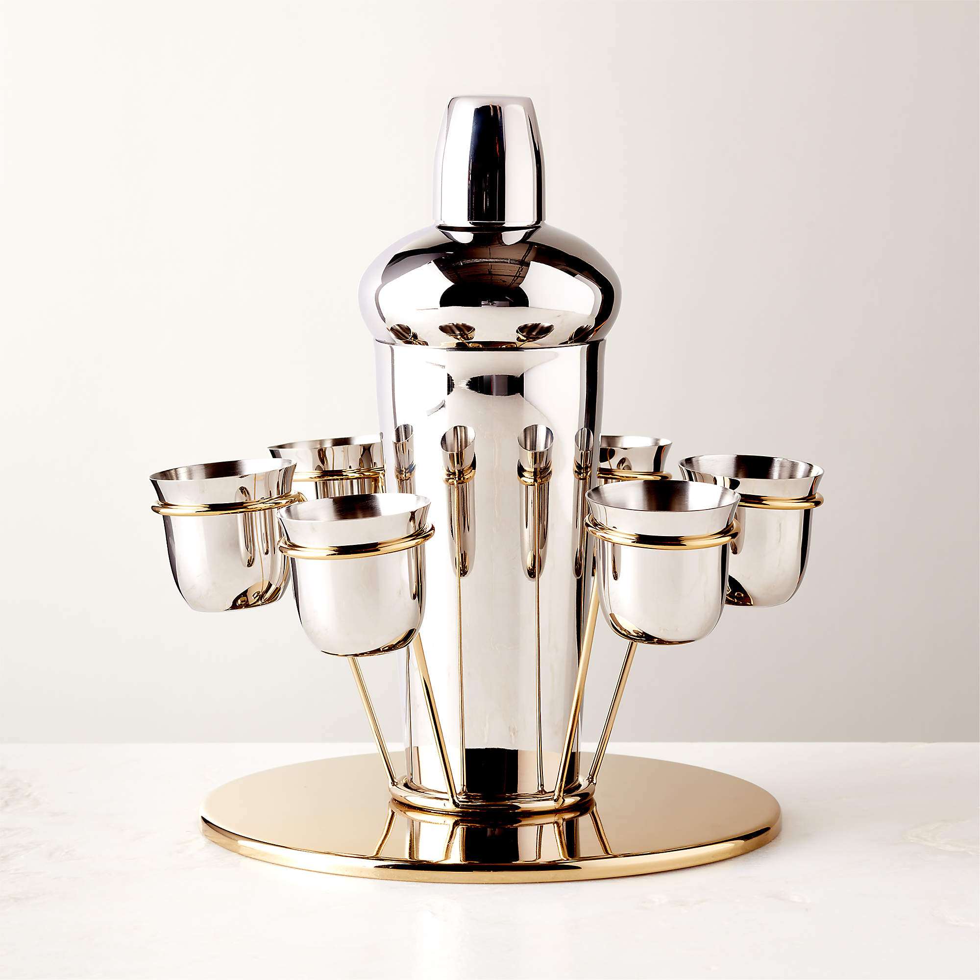 Hawthorne Modern Stainless Steel Cocktail Shaker Set Reviews Cb2 1617