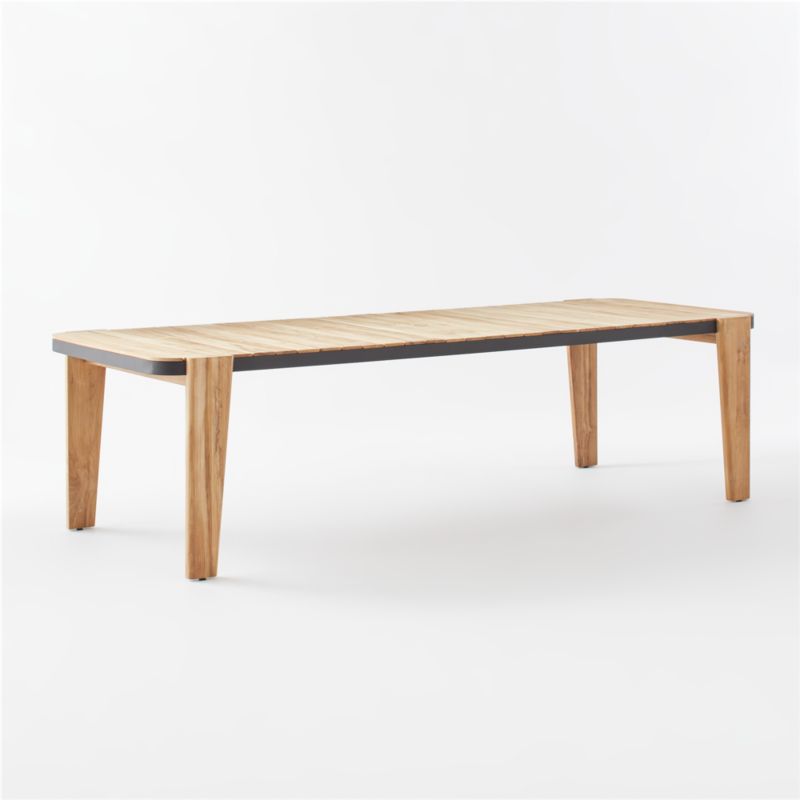 Hazel 113" Teak Outdoor Dining Table - image 5 of 11